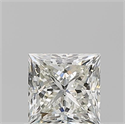 Natural Diamond 0.82 Carats, Princess with  Cut, J Color, SI1 Clarity and Certified by GIA