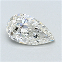 0.82 Carats, Pear Diamond with  Cut, H Color, VS2 Clarity and Certified by GIA