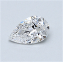 0.60 Carats, Pear Diamond with  Cut, D Color, SI1 Clarity and Certified by GIA