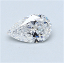 0.60 Carats, Pear Diamond with  Cut, D Color, VS2 Clarity and Certified by GIA