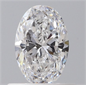 Natural Diamond 0.50 Carats, Oval with  Cut, D Color, VS1 Clarity and Certified by GIA