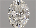 Natural Diamond 0.50 Carats, Oval with  Cut, I Color, VVS2 Clarity and Certified by GIA