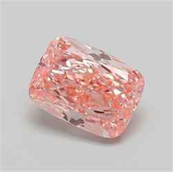 Picture of Lab Grown Diamond 1.64 Carats, CUSHION MODIFIED with  Cut, Fancy Vivid Pink Color, VVS2 Clarity and Certified by IGI