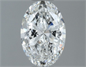 Natural Diamond 0.80 Carats, Oval with  Cut, F Color, SI1 Clarity and Certified by GIA