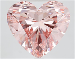 Picture of Lab Grown Diamond 8.07 Carats, Heart with  Cut, Fancy Vivid Pink Color, VVS2 Clarity and Certified by IGI
