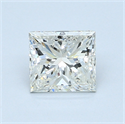 1.21 Carats, Princess Diamond with  Cut, H Color, VS2 Clarity and Certified by GIA