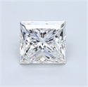 1.01 Carats, Princess Diamond with  Cut, G Color, SI1 Clarity and Certified by GIA