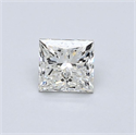 Natural Diamond 0.60 Carats, Princess with  Cut, I Color, VVS1 Clarity and Certified by GIA