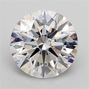 Picture of Lab Grown Diamond 4.09 Carats, Round with Ideal Cut, D Color, IF Clarity and Certified by IGI