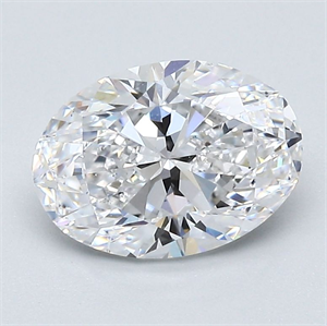 Foto Diamante Natural 1.70 quilates, Ovalado , Color D, claridad SI1 y certificado GIA de