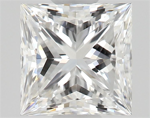 Picture of Natural Diamond 0.53 Carats, Princess with  Cut, E Color, VVS1 Clarity and Certified by GIA