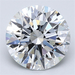 Picture of Natural Diamond 2.50 Carats, Round with Excellent Cut, F Color, VS2 Clarity and Certified by GIA