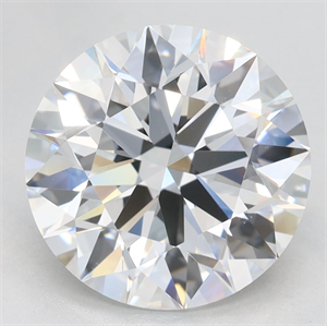 Picture of Lab Grown Diamond 3.47 Carats, Round with Excellent Cut, D Color, VVS1 Clarity and Certified by GIA