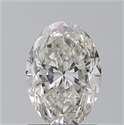 Natural Diamond 1.50 Carats, Oval with  Cut, H Color, SI1 Clarity and Certified by GIA