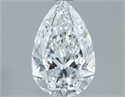 Natural Diamond 0.72 Carats, Pear with  Cut, E Color, VS2 Clarity and Certified by GIA