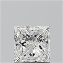Natural Diamond 1.00 Carats, Princess with  Cut, H Color, VVS2 Clarity and Certified by GIA