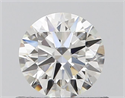 Natural Diamond 0.56 Carats, Round with Excellent Cut, H Color, VVS2 Clarity and Certified by IGI