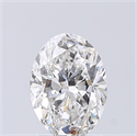 Natural Diamond 1.35 Carats, Oval with  Cut, F Color, SI2 Clarity and Certified by GIA