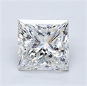 Natural Diamond 3.49 Carats, Princess with  Cut, G Color, SI2 Clarity and Certified by GIA