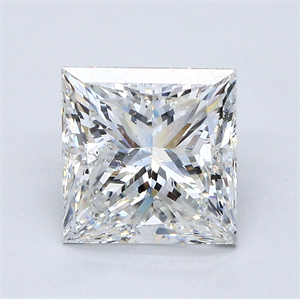 Picture of Natural Diamond 3.49 Carats, Princess with  Cut, G Color, SI2 Clarity and Certified by GIA