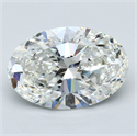 Natural Diamond 4.01 Carats, Oval with  Cut, H Color, VS2 Clarity and Certified by GIA