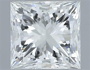 Picture of Natural Diamond 0.50 Carats, Princess with  Cut, H Color, VS1 Clarity and Certified by GIA
