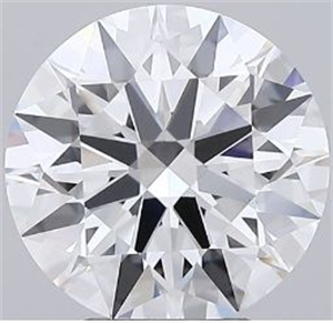 Picture of Lab Grown Diamond 4.06 Carats, Round with Excellent Cut, E Color, VS1 Clarity and Certified by GIA