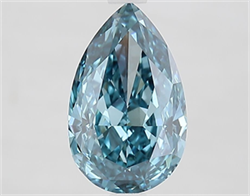 Picture of Lab Grown Diamond 2.12 Carats, Pear with  Cut, Fancy Vivid Blue Color, VS1 Clarity and Certified by IGI
