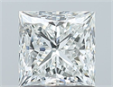 Natural Diamond 1.01 Carats, Princess with  Cut, H Color, VVS1 Clarity and Certified by GIA