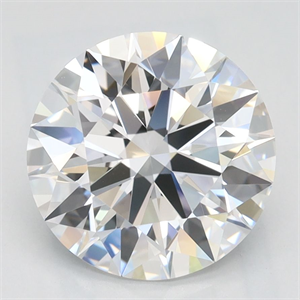 Picture of Lab Grown Diamond 2.44 Carats, Round with Excellent Cut, D Color, VVS1 Clarity and Certified by GIA
