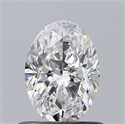 Natural Diamond 0.63 Carats, Oval with  Cut, D Color, SI1 Clarity and Certified by GIA