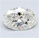3.02 Carats, Oval Diamond with  Cut, H Color, SI1 Clarity and Certified by GIA