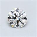 0.70 Carats, Round Diamond with Excellent Cut, G Color, SI2 Clarity and Certified by GIA