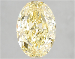 Picture of Lab Grown Diamond 3.02 Carats, Oval with  Cut, Fancy Vivid Yellow Color, VS2 Clarity and Certified by IGI
