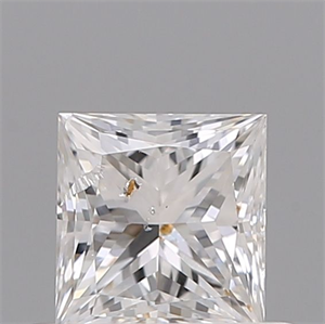 Picture of Natural Diamond 0.50 Carats, Princess with  Cut, E Color, SI2 Clarity and Certified by IGI