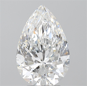 Picture of Natural Diamond 3.51 Carats, Pear with  Cut, D Color, VS2 Clarity and Certified by GIA