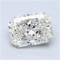 1.73 Carats, Radiant Diamond with  Cut, J Color, VS2 Clarity and Certified by GIA