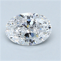 1.03 Carats, Oval Diamond with  Cut, D Color, SI1 Clarity and Certified by GIA