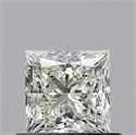 Natural Diamond 0.60 Carats, Princess with  Cut, K Color, VVS1 Clarity and Certified by GIA