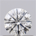 Natural Diamond 0.40 Carats, Round with Excellent Cut, H Color, SI1 Clarity and Certified by GIA