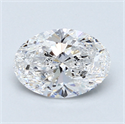 1.20 quilates, Ovalado Diamante , Color D, claridad SI2 y certificado por GIA