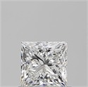 Diamante Natural 0.73 quilates, Princesa , Color F, claridad VVS1 y certificado GIA