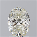 Natural Diamond 1.71 Carats, Oval with  Cut, J Color, VVS2 Clarity and Certified by GIA