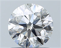 Natural Diamond 0.90 Carats, Round with Excellent Cut, H Color, SI1 Clarity and Certified by GIA
