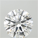 Lab Grown Diamond 3.02 Carats, Round with Ideal Cut, E Color, VVS2 Clarity and Certified by IGI