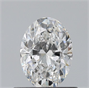 Natural Diamond 0.58 Carats, Oval with  Cut, E Color, VVS2 Clarity and Certified by GIA