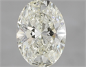 Natural Diamond 1.00 Carats, Oval with  Cut, K Color, VVS2 Clarity and Certified by IGI