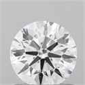 Lab Grown Diamond 0.72 Carats, Round with Ideal Cut, D Color, VVS2 Clarity and Certified by IGI