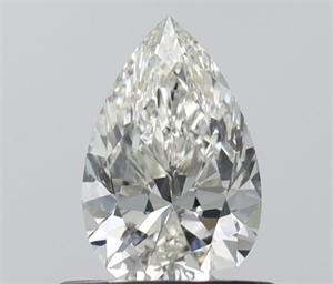 Picture of Natural Diamond 0.55 Carats, Pear with  Cut, H Color, VVS1 Clarity and Certified by IGI