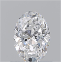 Natural Diamond 0.71 Carats, Oval with  Cut, D Color, VVS2 Clarity and Certified by GIA